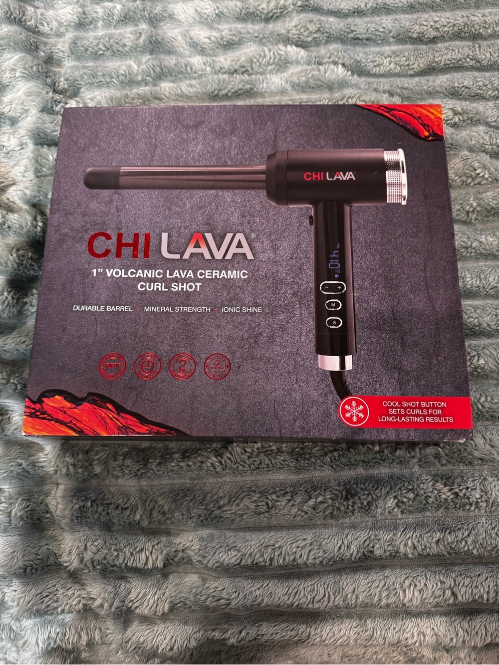 Chi Lava 1" Volcanic Lava Ceramic Curl Shot - Black used a few times.